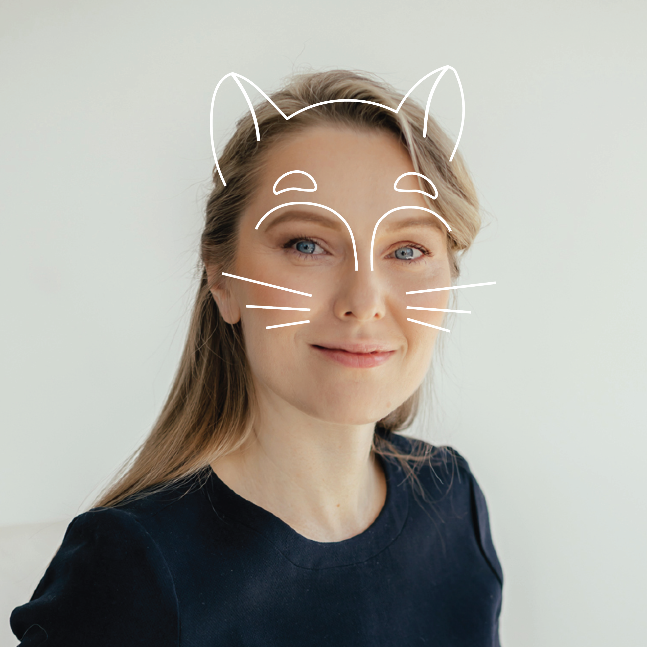 White cat illustration